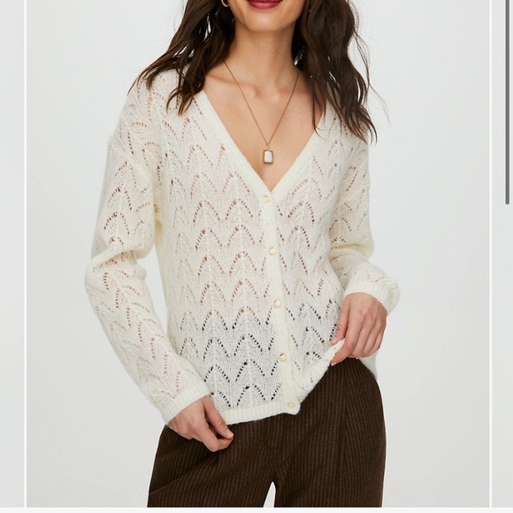 Blue knit Wilfred cardigan